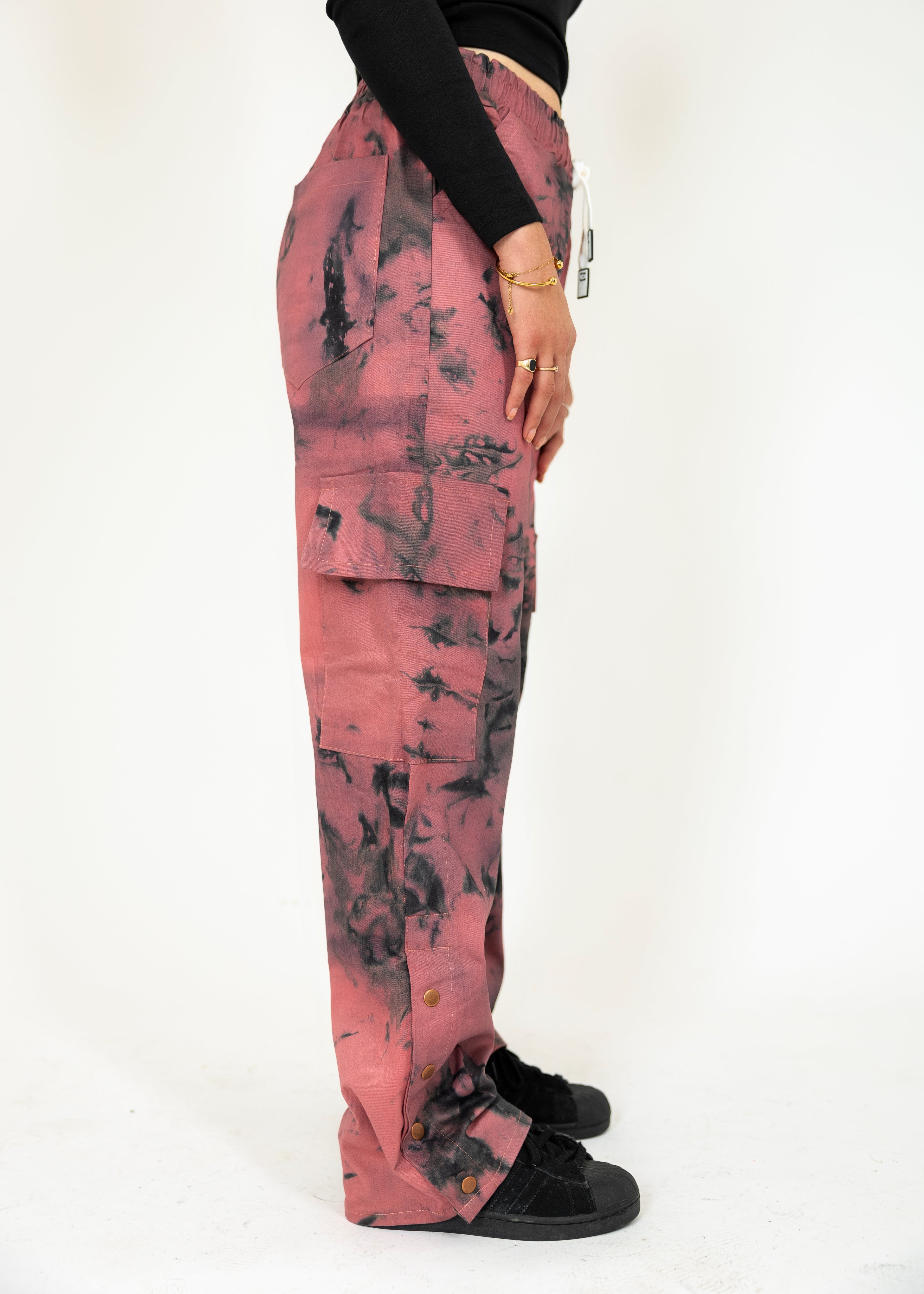 Premium RoseFade Abstract Cargo Pant