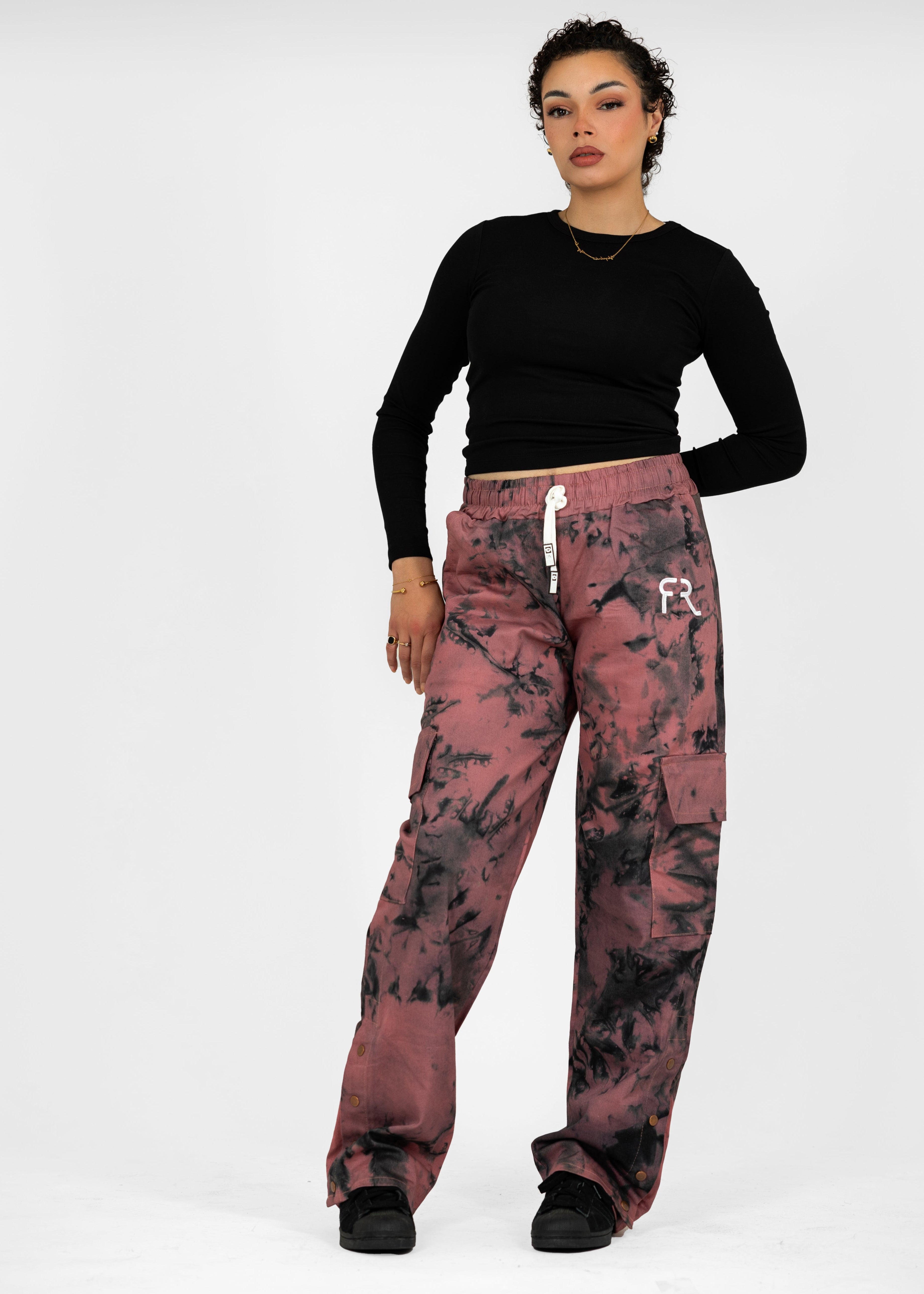 Premium RoseFade Abstract Cargo Pant