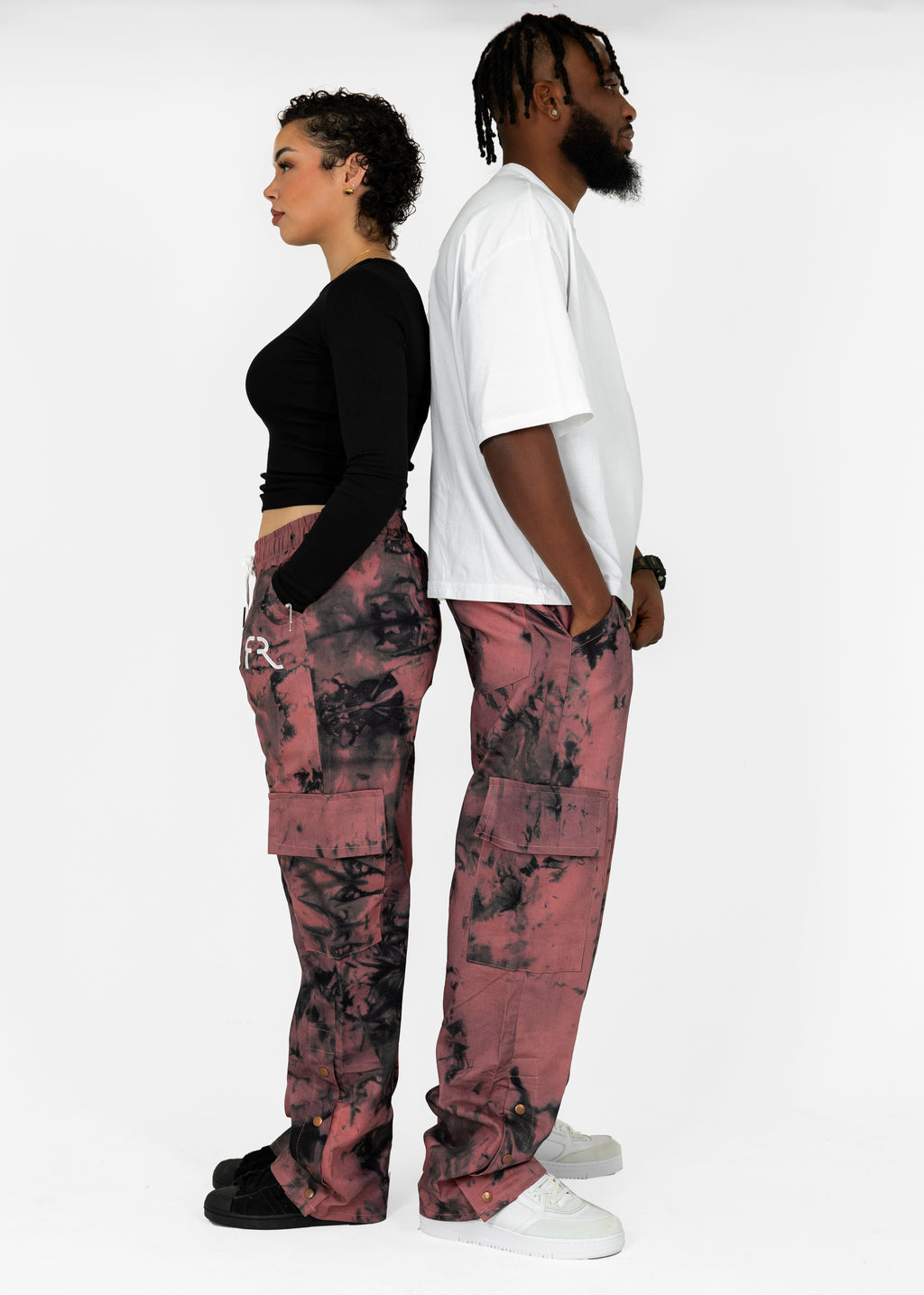 Premium RoseFade Abstract Cargo Pant
