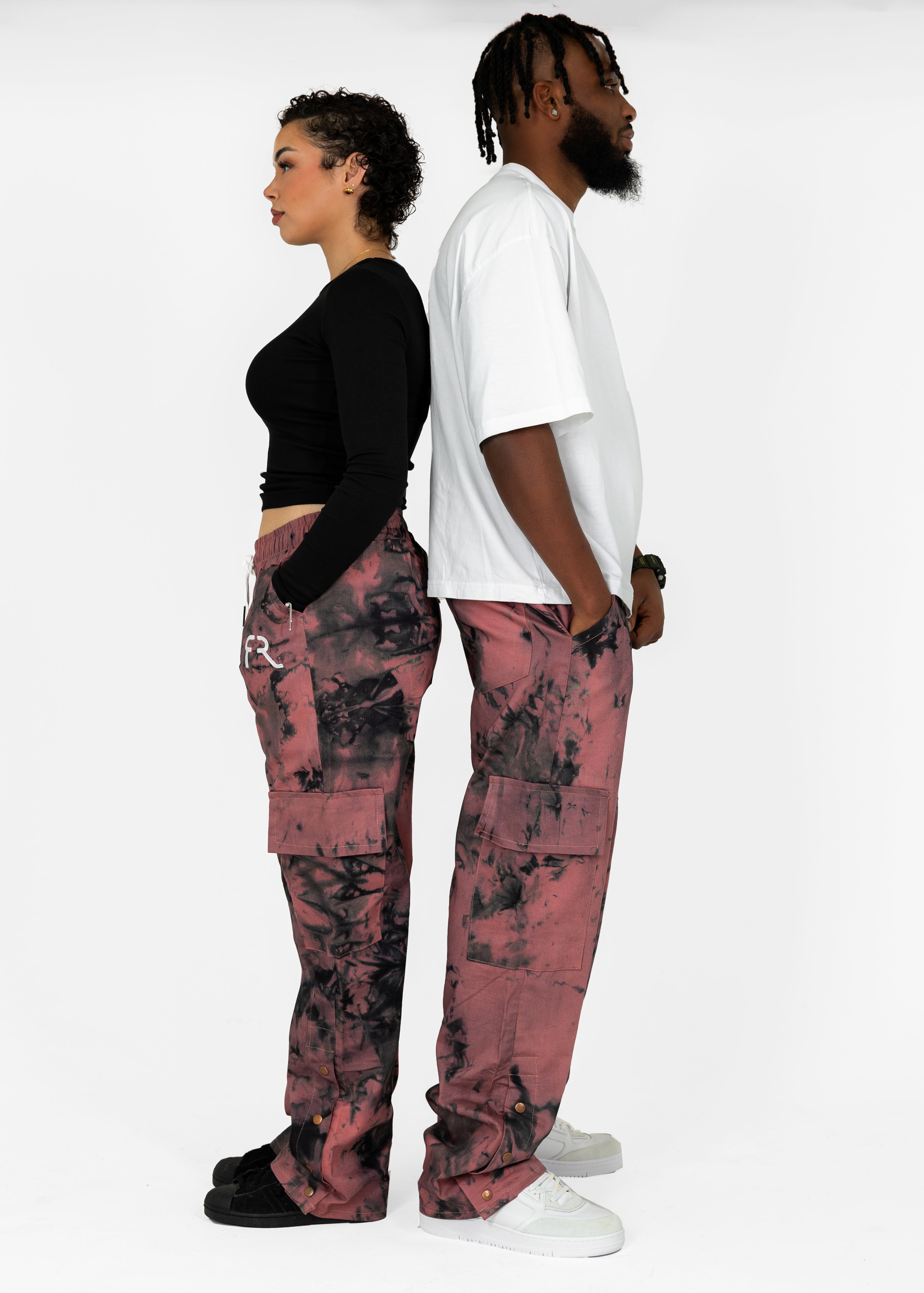 Premium RoseFade Abstract Cargo Pant