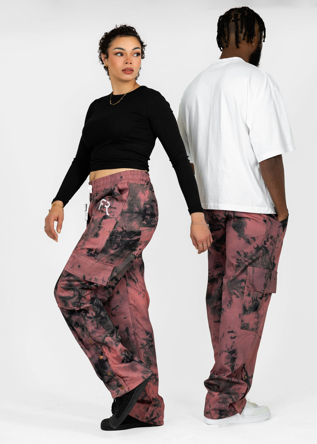 Premium RoseFade Abstract Cargo Pant