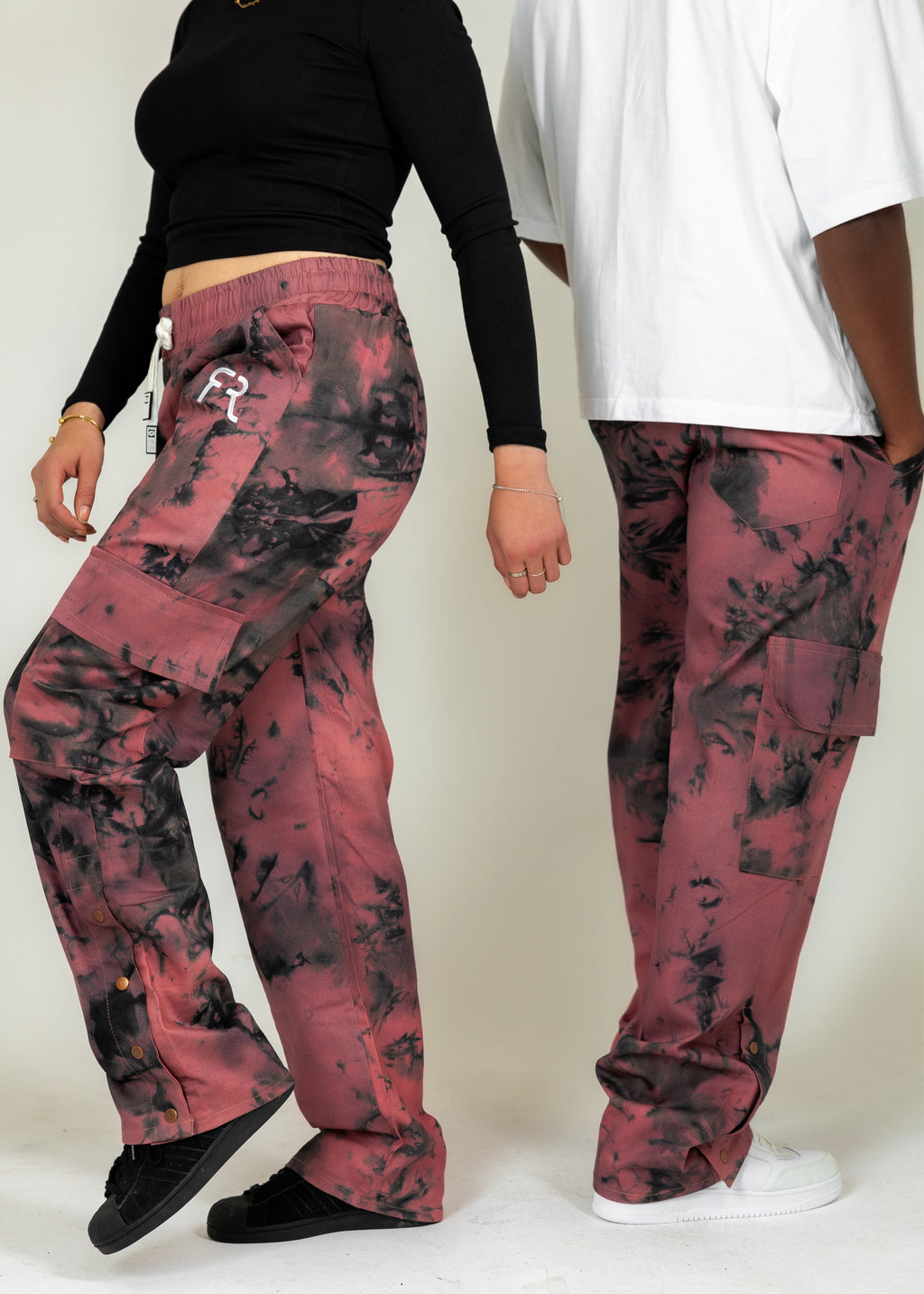 Premium RoseFade Abstract Cargo Pant