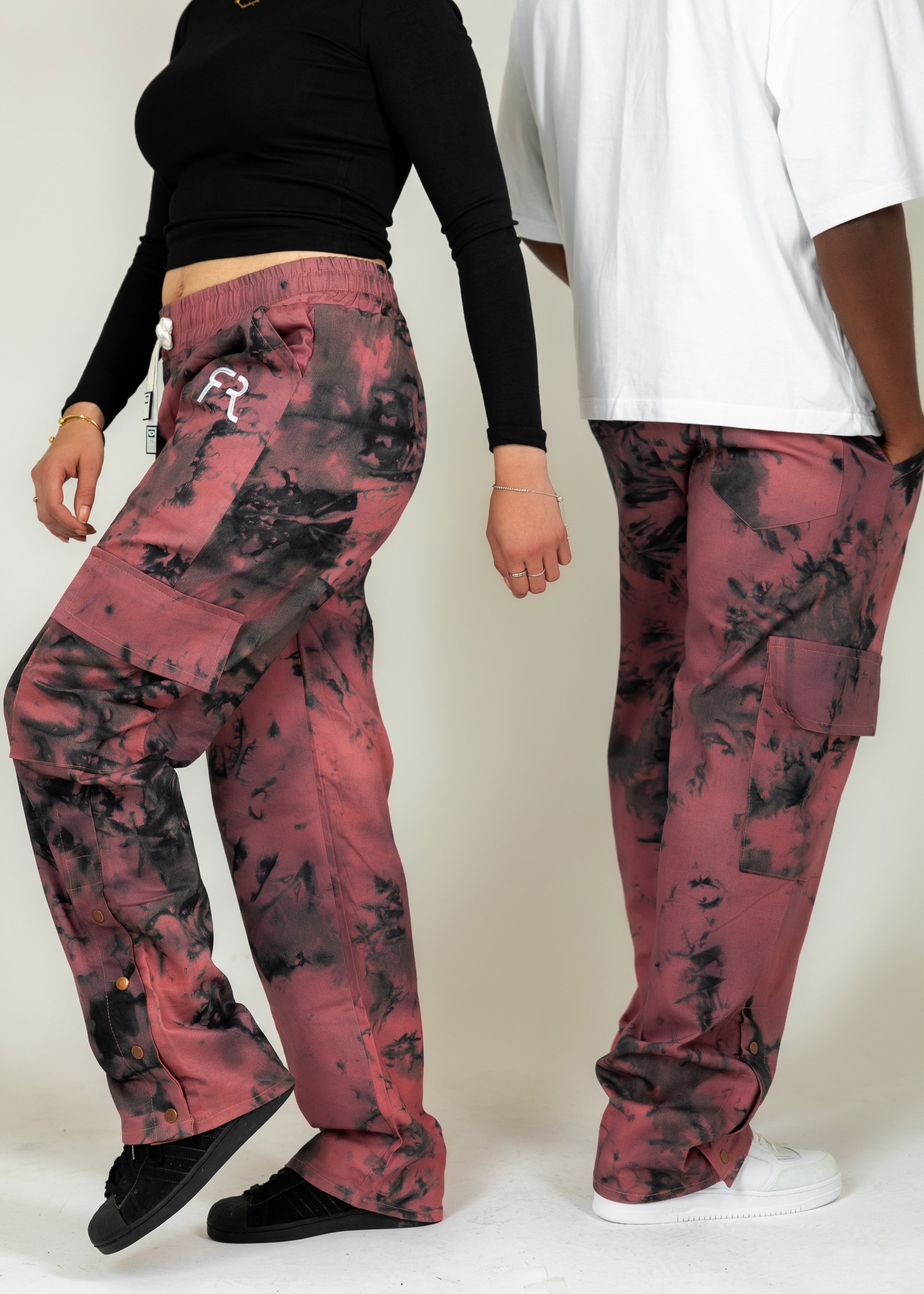 Premium RoseFade Abstract Cargo Pant